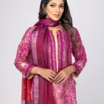 Dark Beige Kantha Odyssey Theme Shalwar Kameez