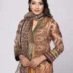 Coffee Kantha Odyssey Theme Shalwar Kameez