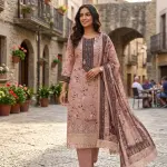 Laser Cut digital Printed Salwar Kameez Dress