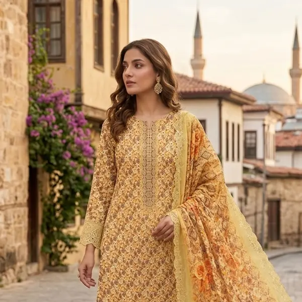 Marshaal Digital Print With Heavy Embroidery