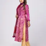 Dark Beige Kantha Odyssey Theme Shalwar Kameez